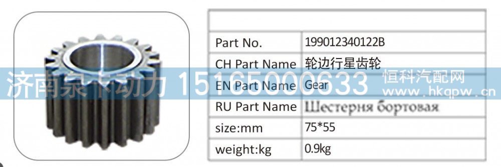 199012340122B 轮边行星齿轮/199012340122B