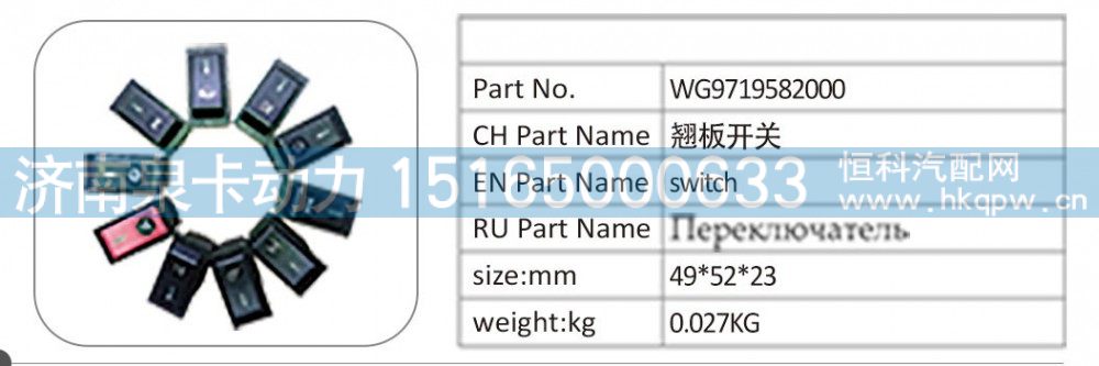 WG9719582000 翘板开关/WG9719582000