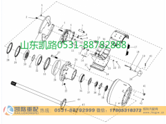 HD90129320079,中桥主减速器总成(I=4.111),山东凯路汽车零部件制造有限公司