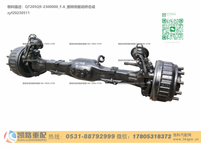 QT205Q9-2300000,前转向驱动桥,山东凯路汽车零部件制造有限公司