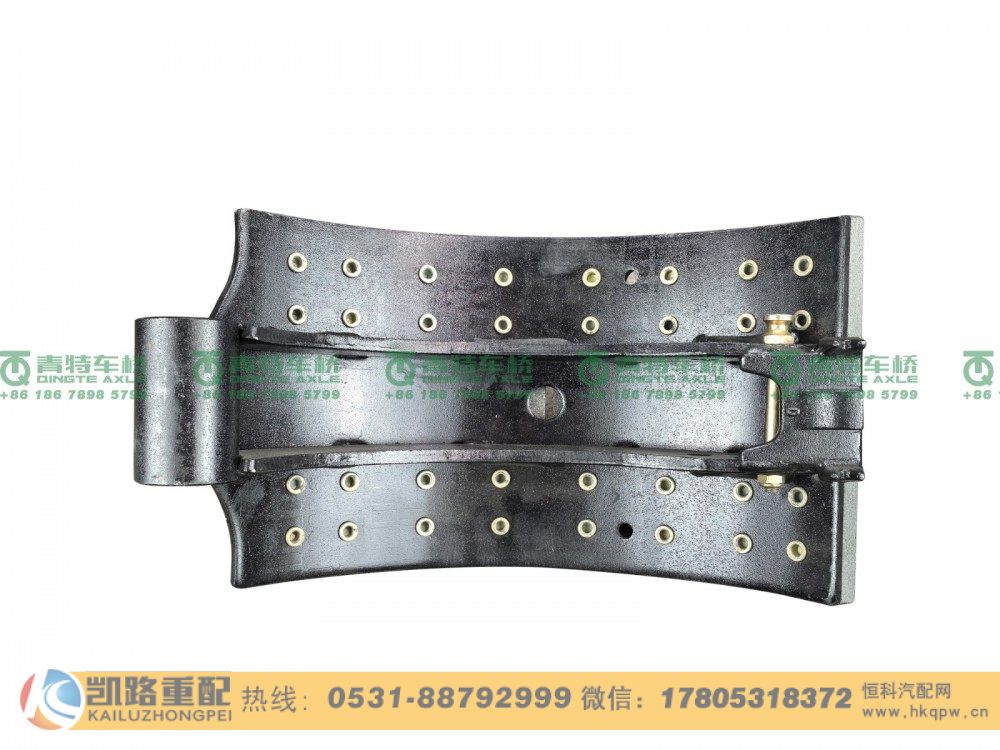 山东凯路青特车桥QT435SH10-3502570_A.A_制动蹄带摩擦片总成QT440SH双桥