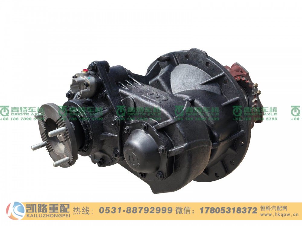 山东凯路青特车桥QT398SH34-2502000_B.A_中桥主减速器总成（3.7）QT398S双桥