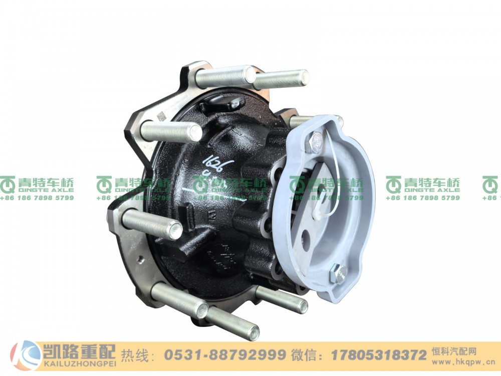 山东凯路青特车桥QT398S90-3104910_A.A_后轮毂总成（康迈-镀锌）QT440SN双桥