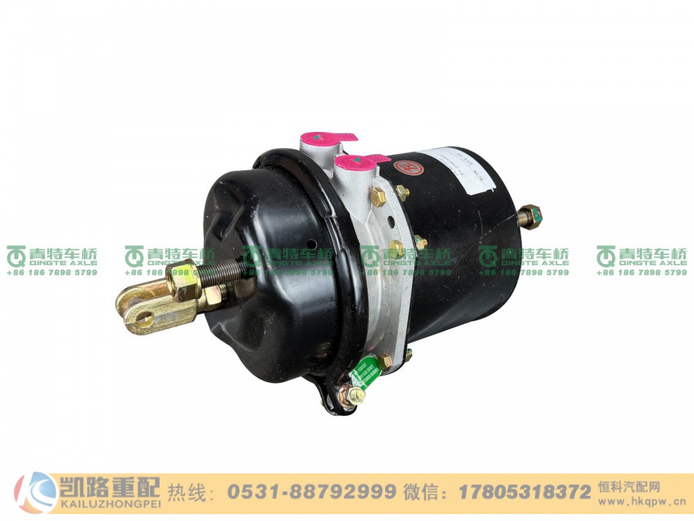 山东凯路青特车桥QT390D0-3530010_B.A_后左弹簧制动气室总成QT368D单桥