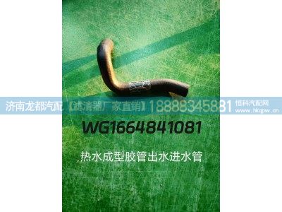 WG1664841081,热水成型胶管出水进水管,济南龙都汽车配件有限公司