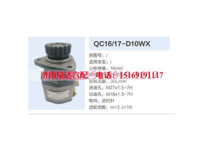 QC16/17-D10WX,動力轉(zhuǎn)向齒輪泵,濟南泉達(dá)汽配有限公司