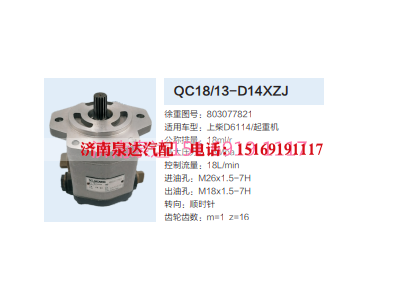 QC18/13-D14XZJ,动力转向齿轮泵,济南泉达汽配有限公司