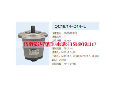 803048343,动力转向齿轮泵,济南泉达汽配有限公司