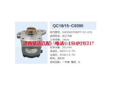 NXG3407NMFF131-010,动力转向齿轮泵,济南泉达汽配有限公司