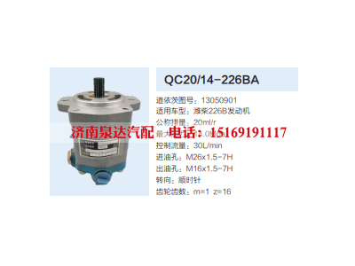 QC20/14-226BA,动力转向齿轮泵,济南泉达汽配有限公司