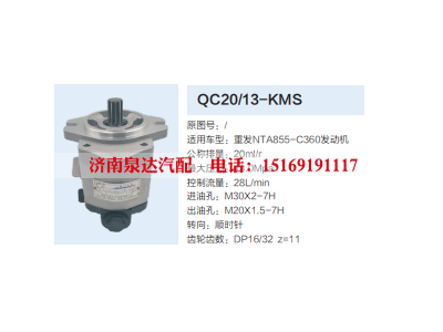 QC20/13-KMS,动力转向齿轮泵,济南泉达汽配有限公司