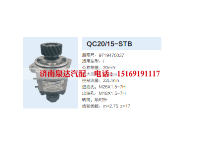 QC20/15-STB,動力轉(zhuǎn)向齒輪泵,濟南泉達汽配有限公司