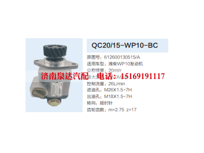 612600130515,齿轮泵,济南泉达汽配有限公司