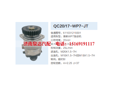 611031219301,齿轮泵,济南泉达汽配有限公司