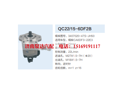 QC22/15-6DF2B,齿轮泵,济南泉达汽配有限公司