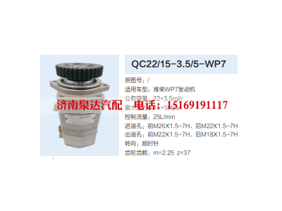 QC22/15-3.5/5-WP7,齿轮泵,济南泉达汽配有限公司