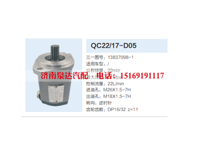 QC22/17-D05,转向助力泵,济南泉达汽配有限公司