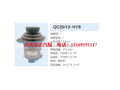 QC25/13-HY8,转向助力泵,济南泉达汽配有限公司