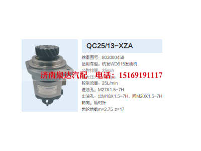 QC25/13-XZA,转向助力泵,济南泉达汽配有限公司