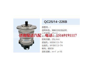 QC25/14-226B,转向助力泵,济南泉达汽配有限公司