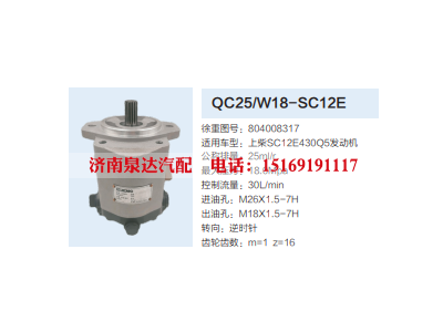 QC25/W18-SC12E,转向助力泵,济南泉达汽配有限公司