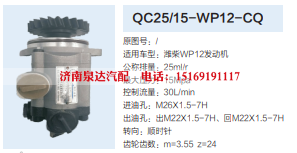 QC25/15-WP12-CQ,转向助力泵,济南泉达汽配有限公司