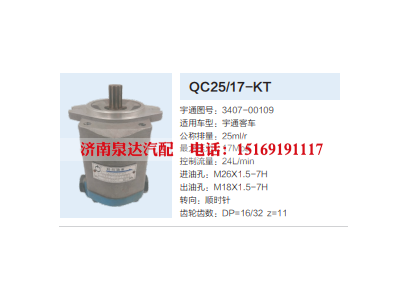 QC25/17-KT,转向助力泵,济南泉达汽配有限公司