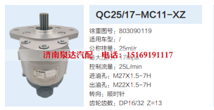 合肥力威天力转向齿轮泵动力转向泵助力泵液压泵/QC25/17-MC11-XZ