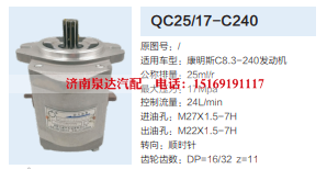 QC25/17-C240,转向助力泵,济南泉达汽配有限公司