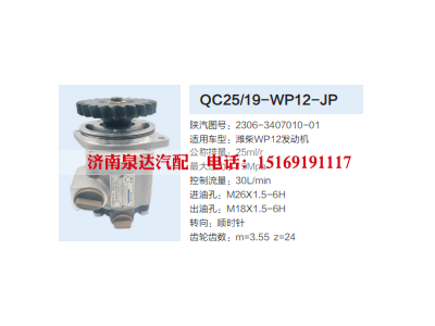 QC25/19-WP12-JP,转向助力泵,济南泉达汽配有限公司