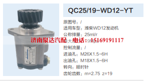 QC25/19-WD12-YT,转向助力泵,济南泉达汽配有限公司