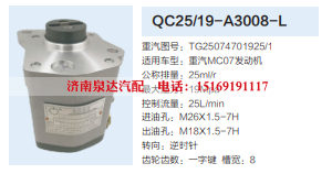 QC25/19-A3008-L,转向助力泵,济南泉达汽配有限公司