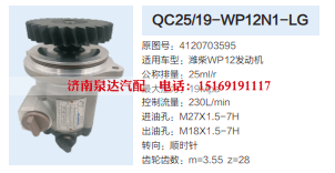 QC25/19-WP12N1-LG,转向助力泵,济南泉达汽配有限公司