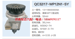 QC32/17-WP12N1-SY,转向助力泵,济南泉达汽配有限公司