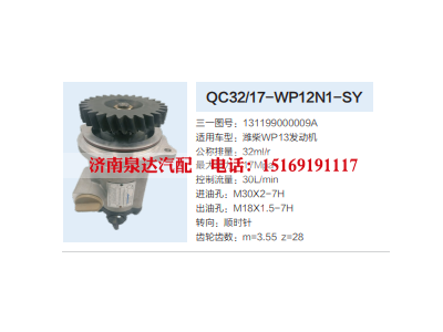 QC32/17-WP12N1-SY,转向助力泵,济南泉达汽配有限公司