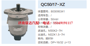 QC50/17-XZ,转向助力泵,济南泉达汽配有限公司