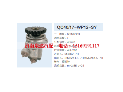 QC40/17-WP12-SY,转向助力泵,济南泉达汽配有限公司