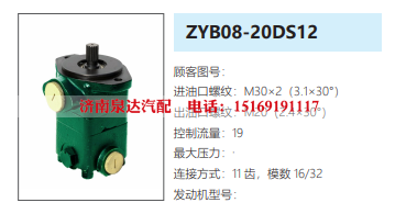 ZYB08-20DS12,转向助力泵,济南泉达汽配有限公司