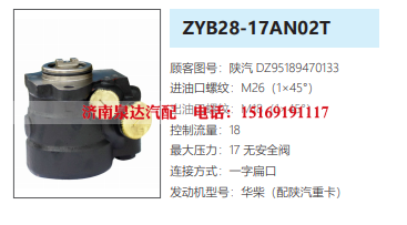 DZ95489470133,转向助力泵,济南泉达汽配有限公司