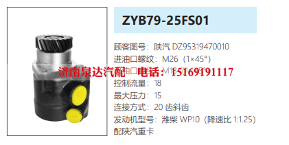 DZ95319470010,转向助力泵,济南泉达汽配有限公司