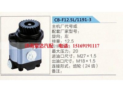 CB-F12.5L-1191-3,转向助力泵,济南泉达汽配有限公司