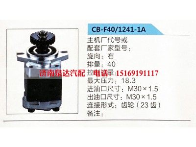 CB-F40-1241-1A,转向助力泵,济南泉达汽配有限公司