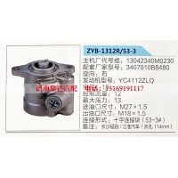 转向助力泵，助力泵，液压泵，叶片泵ZYB-1312R-53-3，13042340M0230，3407010B8480