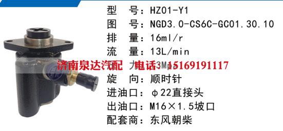 NGD3.0-CS6C.GC01.30.10,转向助力泵,济南泉达汽配有限公司