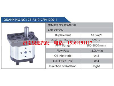 CB-F310-CFP-1200-1,KOMATSU,,濟南泉達汽配有限公司