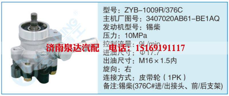 ZYB-1009R-376C,3407020AB61-BE1AQ小车转向泵系列/ZYB-1009R-376C,3407020AB61-BE1AQ