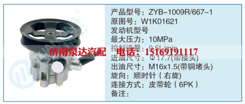 ZYB-1009R-667-1,W1K01621小车转向泵系列/ZYB-1009R-667-1,W1K01621