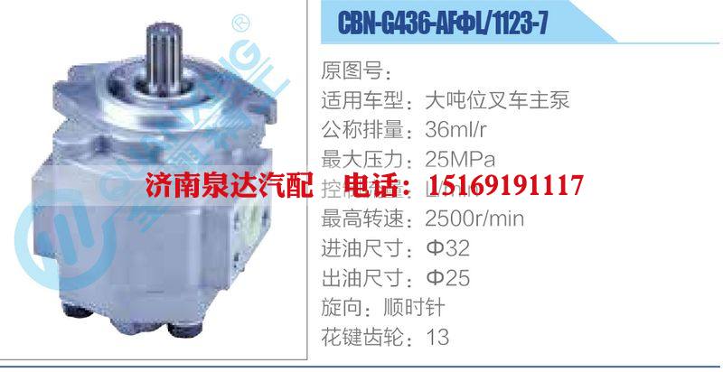 CBN-G436-AFΦL-1123-7,大噸位叉車主泵,,濟南泉達汽配有限公司