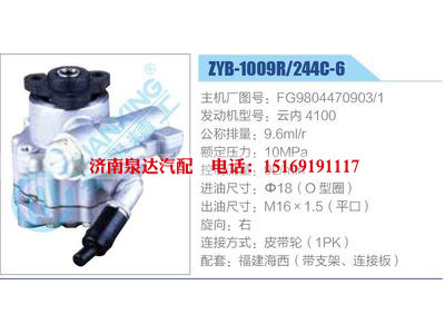 ZYB-1009R-244C-6，F(xiàn)G9804470903-1，云內(nèi)4100,,濟(jì)南泉達(dá)汽配有限公司