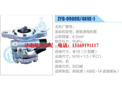 ZYB-0908R-489E-1，新能源電機(jī)泵,,濟(jì)南泉達(dá)汽配有限公司